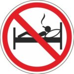 Картинка: курение в постели запрещено